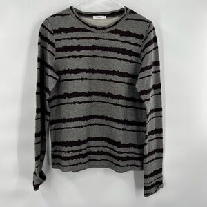 A.L.C. Striped long sleeve crew neck tee womens M, FLAW